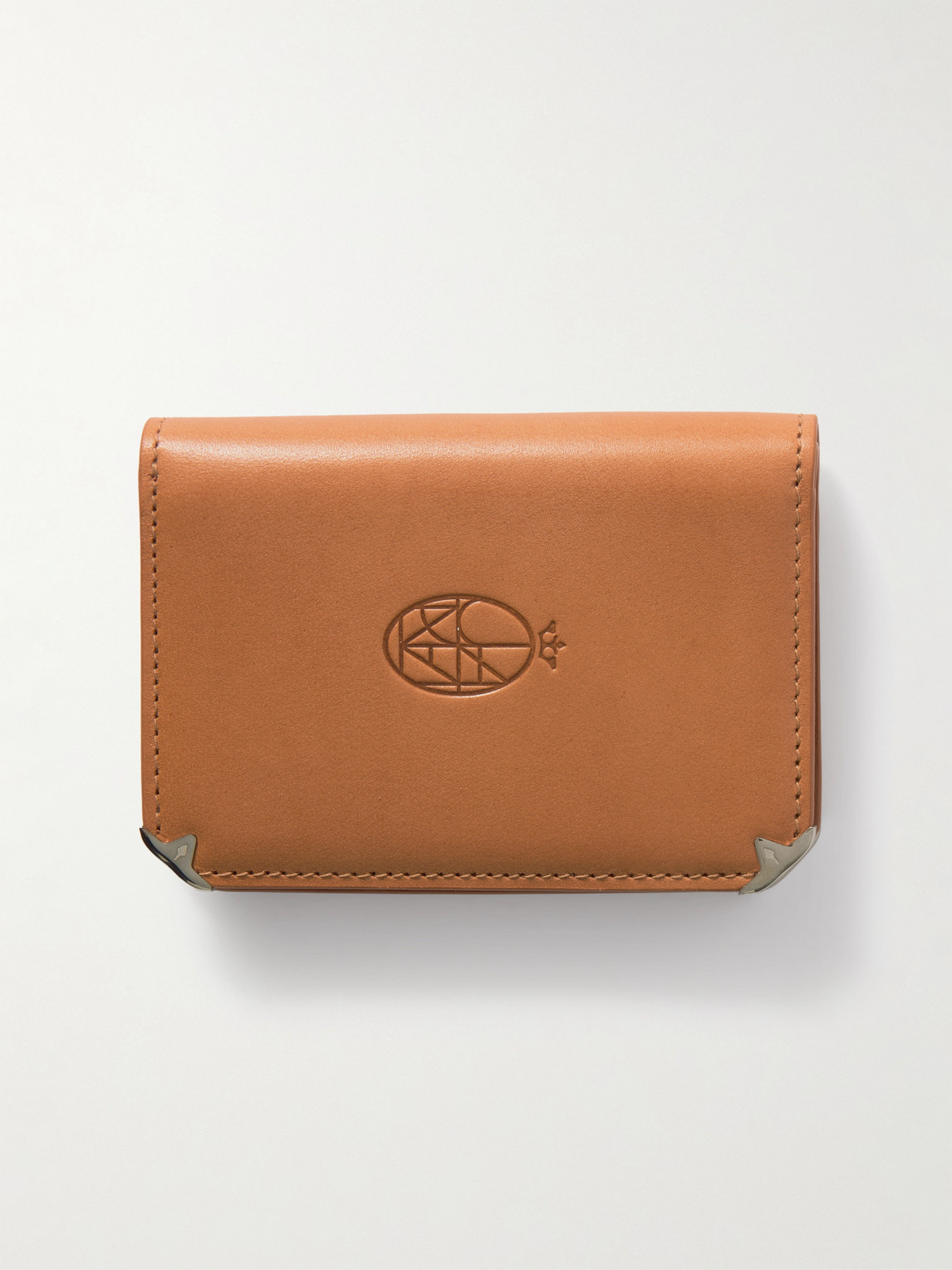 Jacques Marie Mage Elston Leather Trifold Wallet In Brown