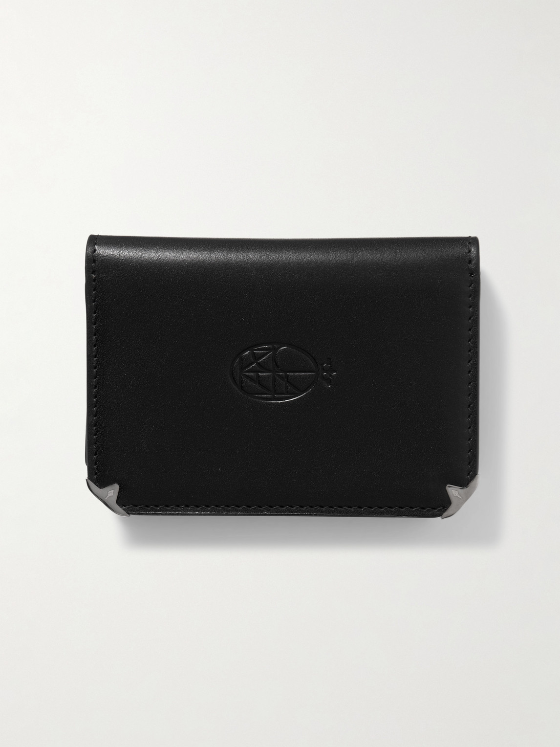 Jacques Marie Mage Elston Leather Trifold Wallet In Black