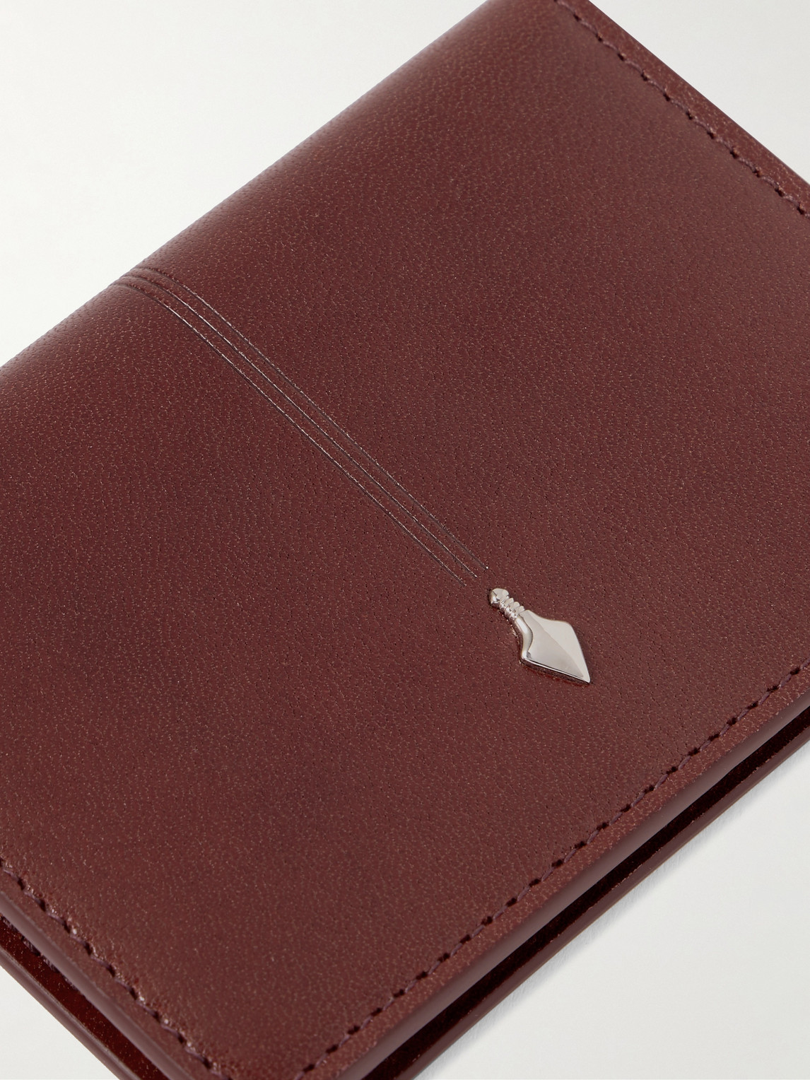 Shop Jacques Marie Mage Cassandre Leather Bifold Wallet In Burgundy