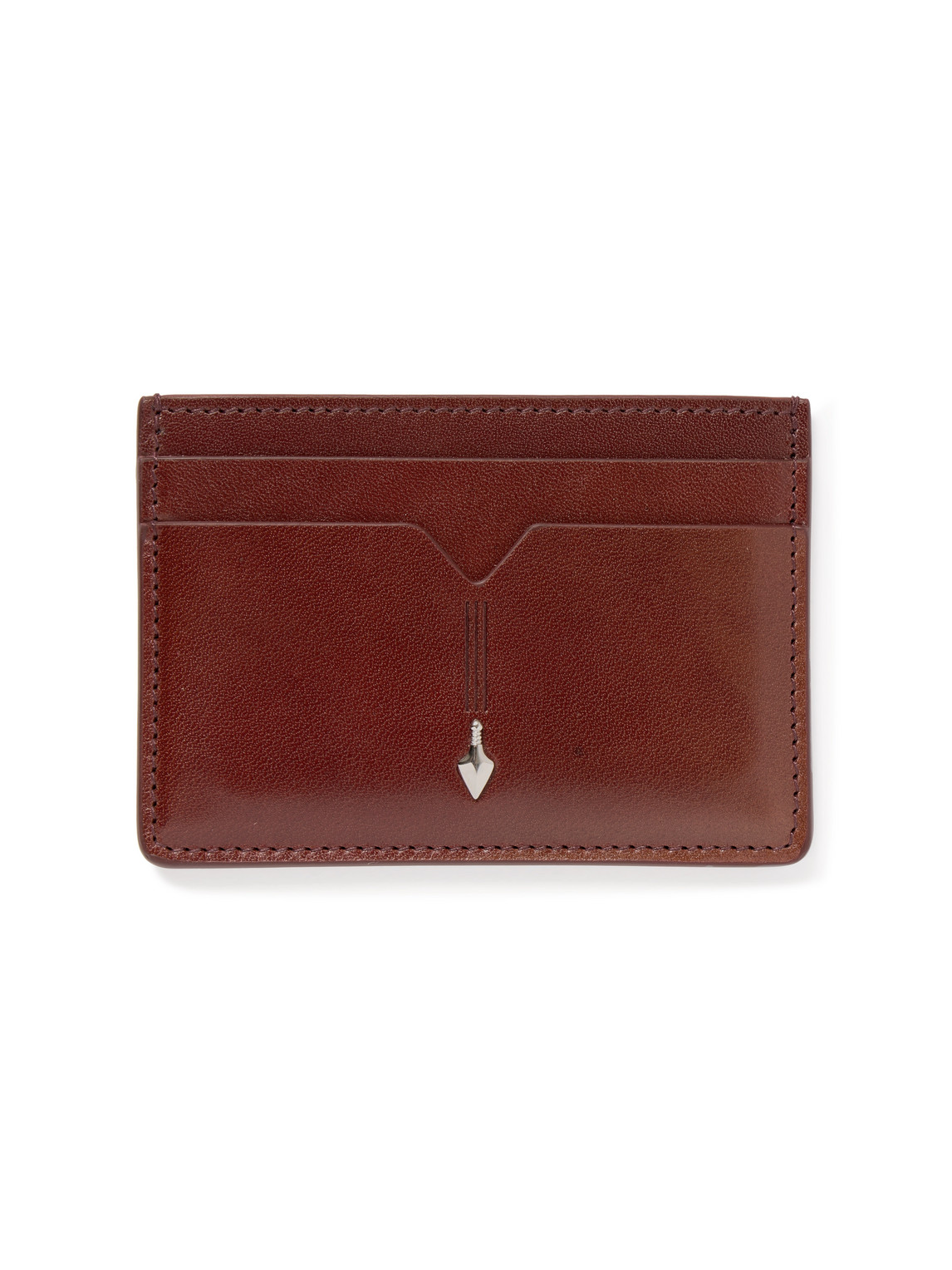 Jacques Marie Mage Theodore Leather Cardholder In Burgundy