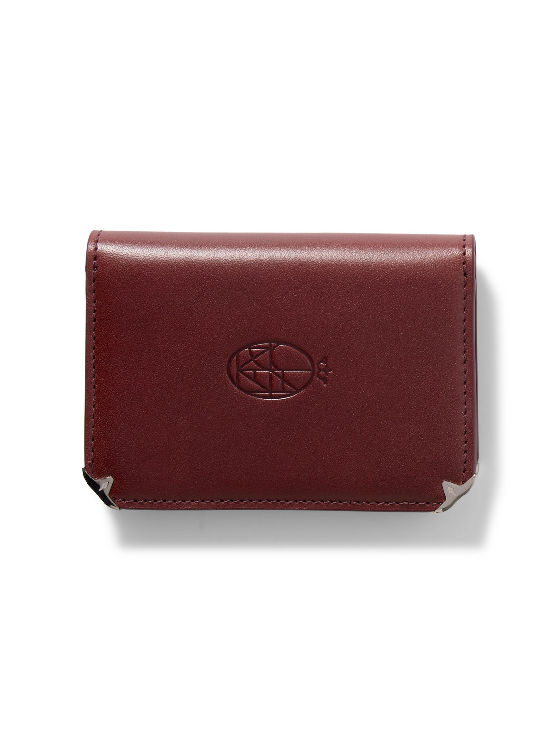 Jacques Marie Mage Elston Leather Trifold Wallet In Burgundy