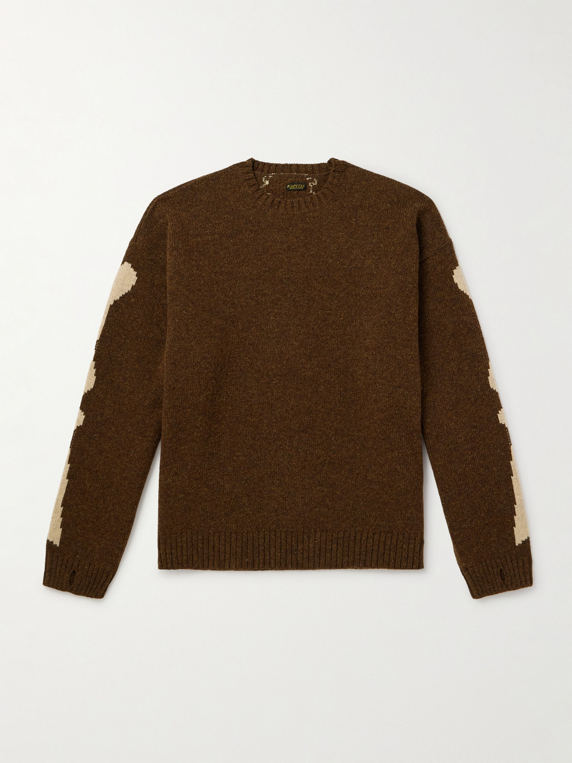 KAPITAL Oversized Intarsia Wool Sweater - Men