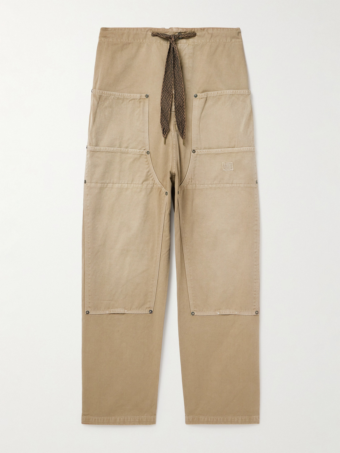 KAPITAL Katsuragi Wide-Leg Panelled Cotton-Twill Drawstring Trousers - Men