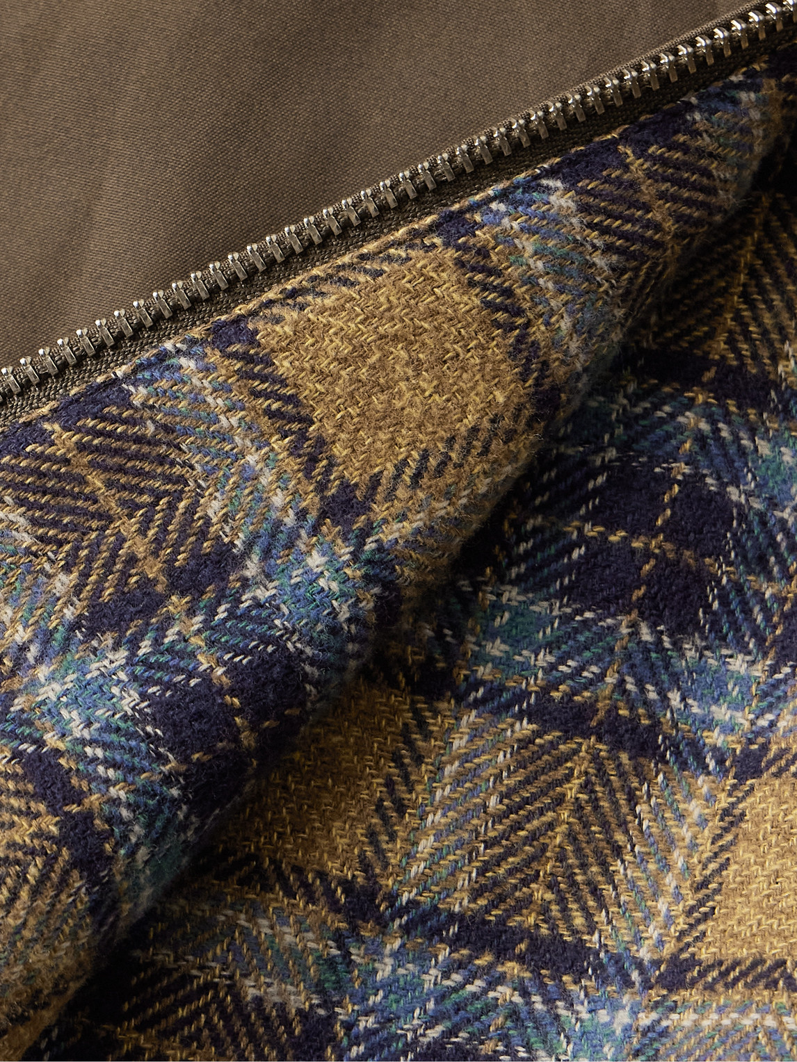 Kapital Drizzler Cropped Corduroy-trimmed Oiled-cotton Jacket In Brown