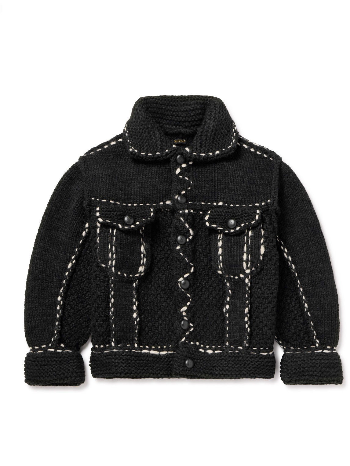 Kapital Embroidered Wool Jacket In Black