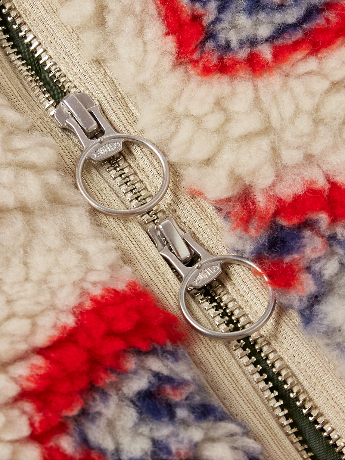 Shop Kapital Drizzler Cropped Printed Fleece Jacket In Neutrals