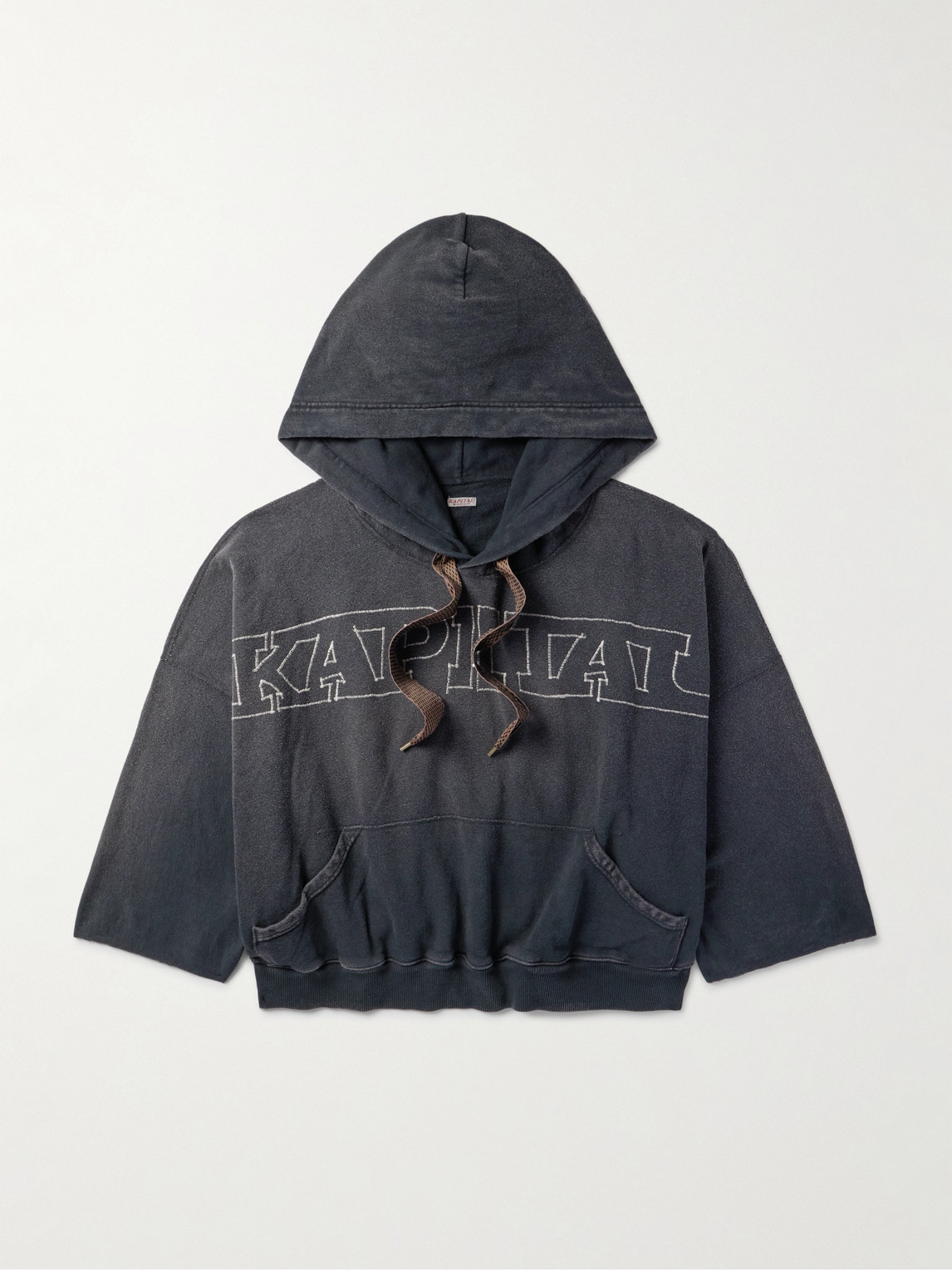KAPITAL Oversized Logo-Embroidered Cotton-Jersey Hoodie - Men