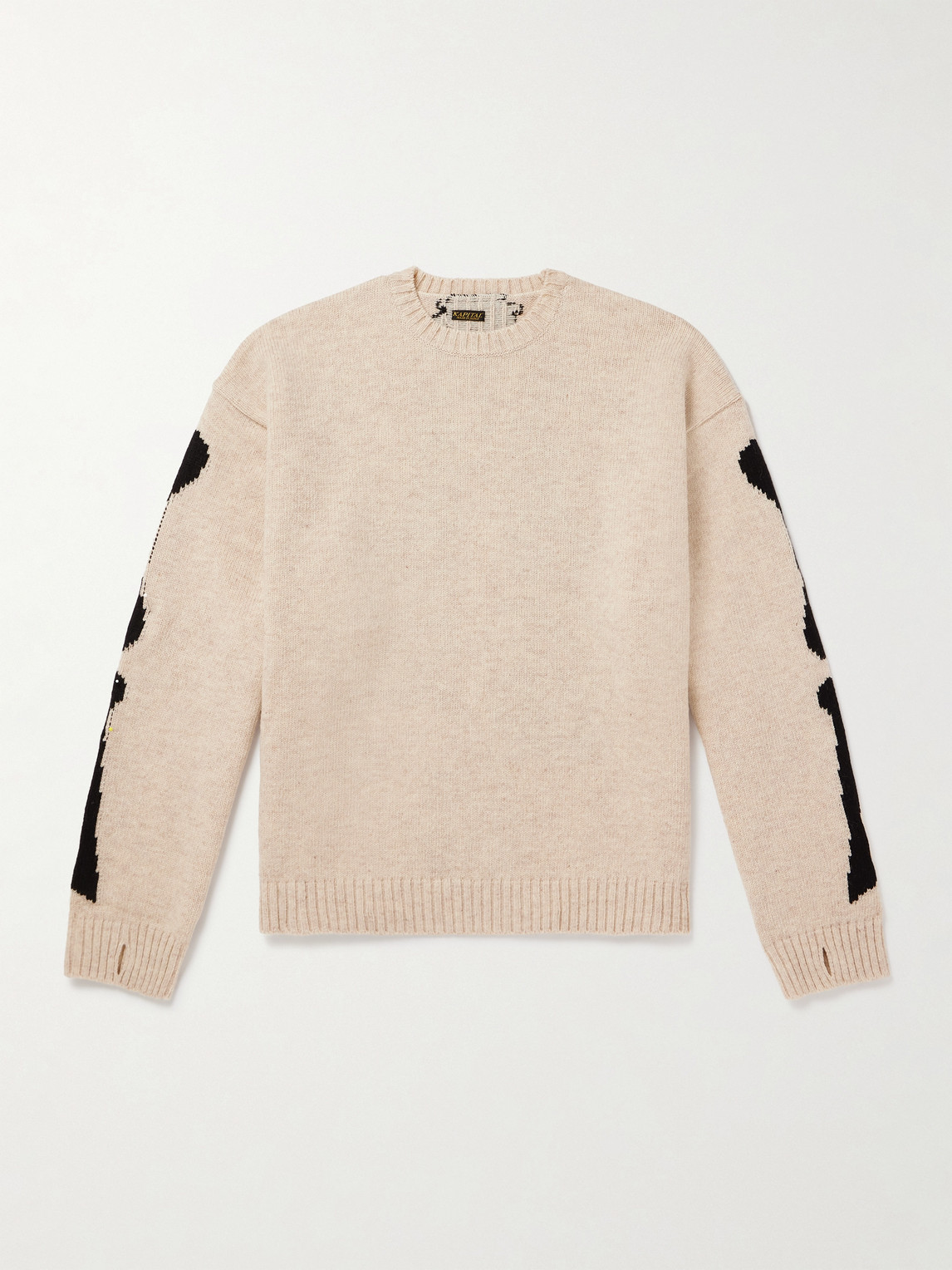 KAPITAL Oversized Intarsia Wool Sweater - Men