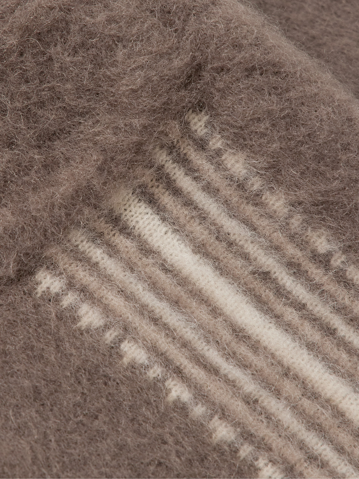 Shop Kapital Camp-collar Striped Knitted Overshirt In Brown