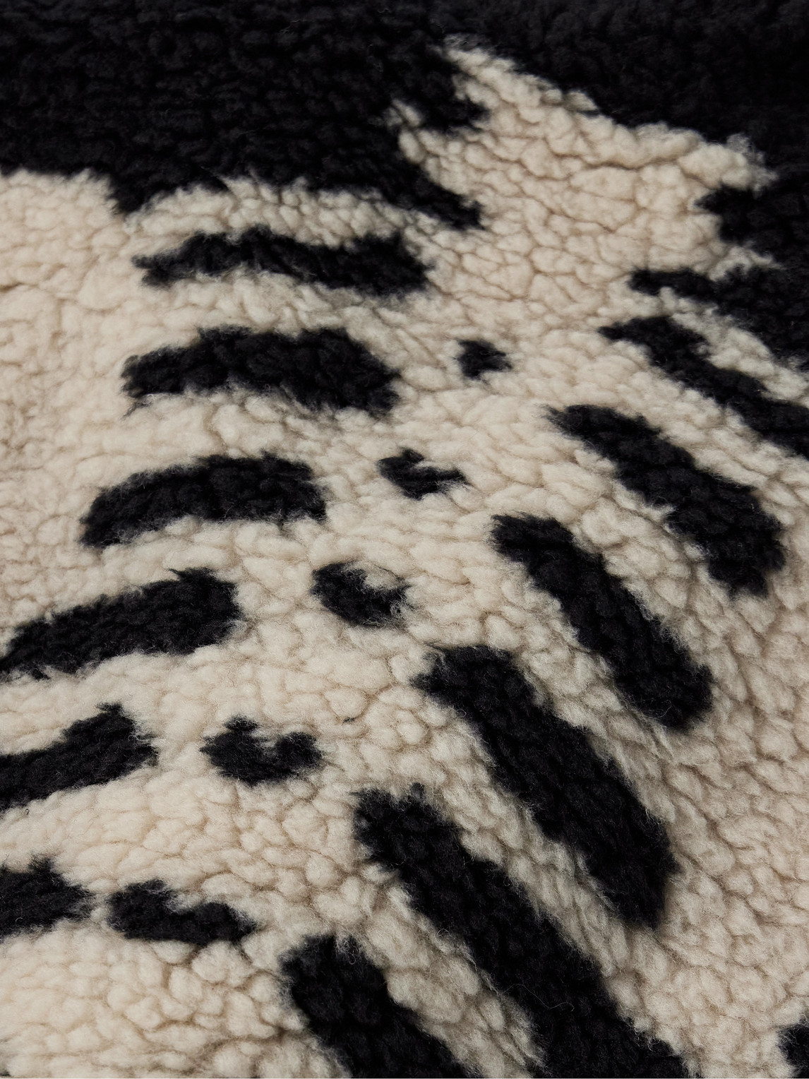 KAPITAL BONE BOA REVERSIBLE PRINTED FLEECE AND NYLON JACKET