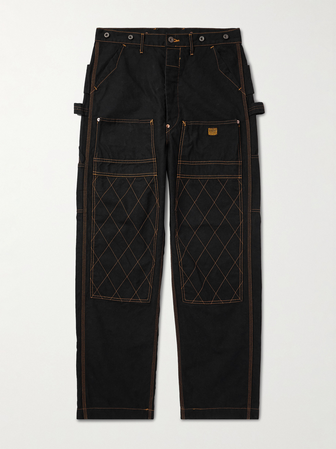 KAPITAL Lumber Straight-Leg Embroidered Cotton-Canvas Cargo Trousers - Men