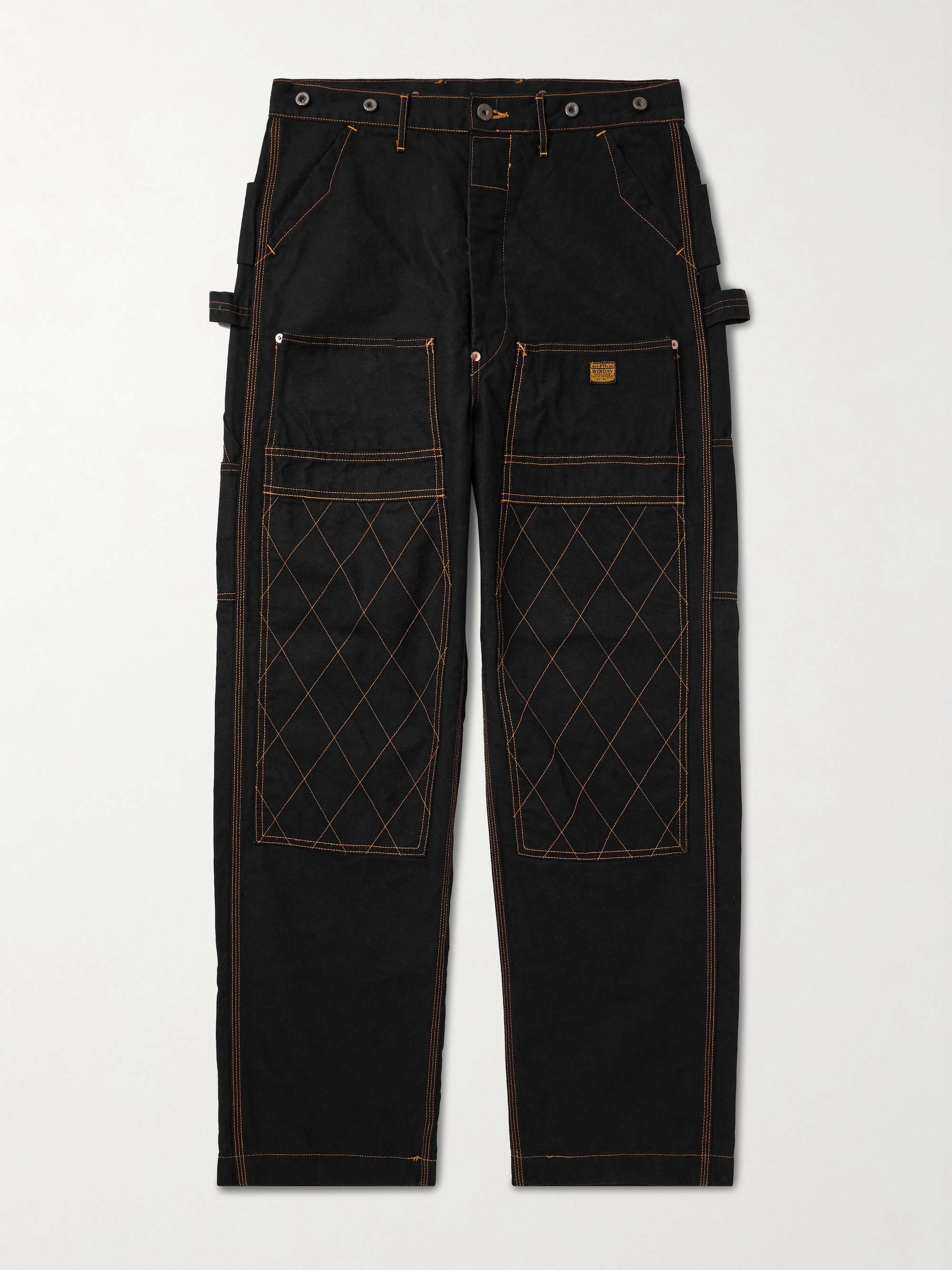 KAPITAL Lumber Straight-Leg Embroidered Cotton-Canvas Cargo KAPITAL Lumber Straight-Leg Embroidered Cotton-Canvas Cargo