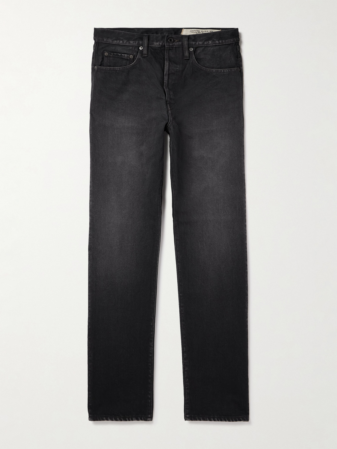 Kapital Monkey Cisco Slim-fit Straight-leg Jeans In Black