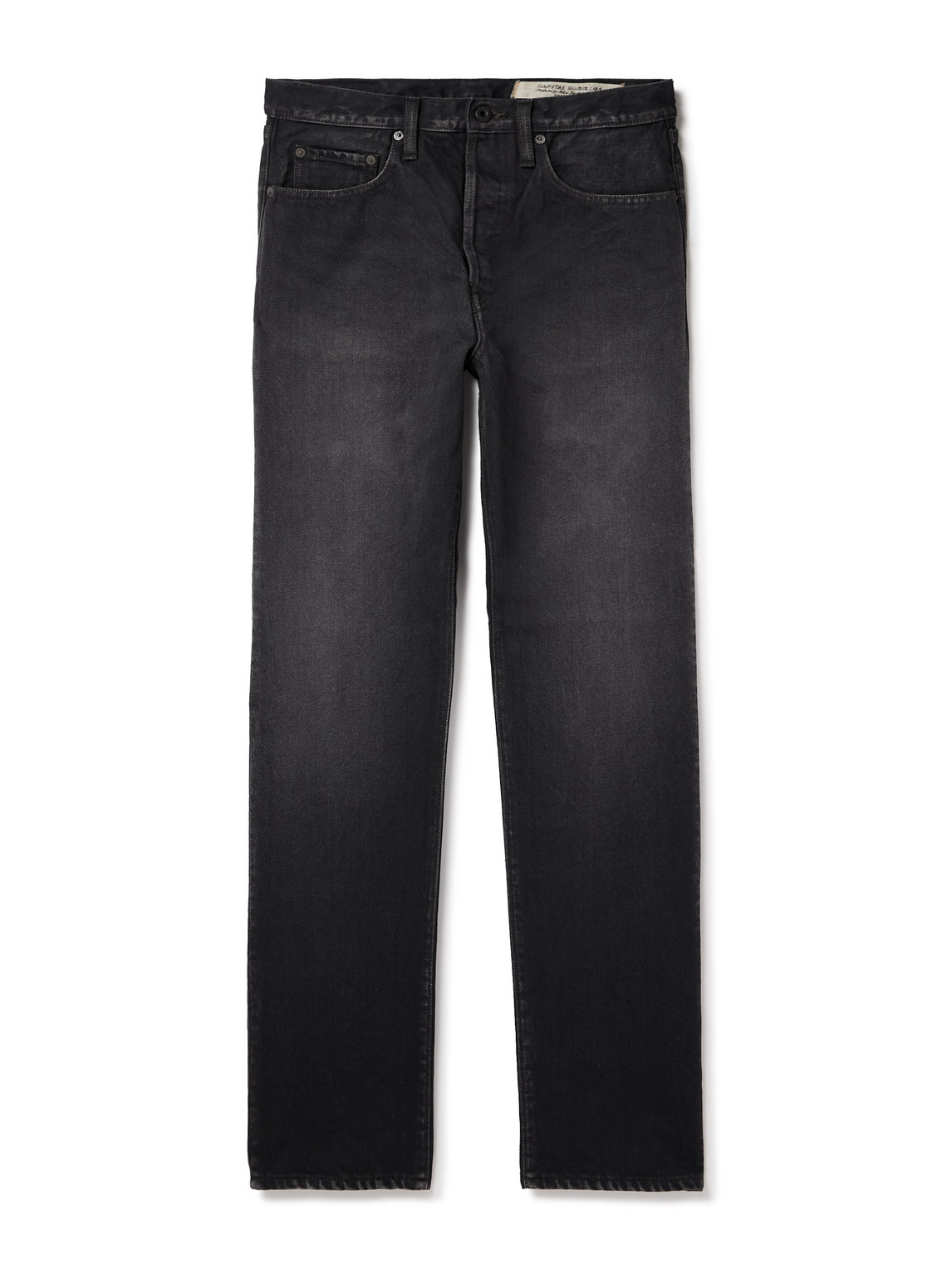 Kapital Monkey Cisco Slim-fit Straight-leg Jeans In Black