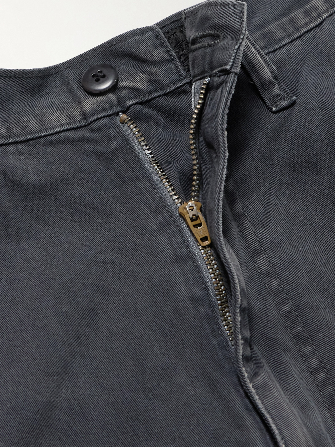 Shop Kapital Katsuragi Port Straight-leg Patchwork Distressed Cotton-twill Trousers In Black