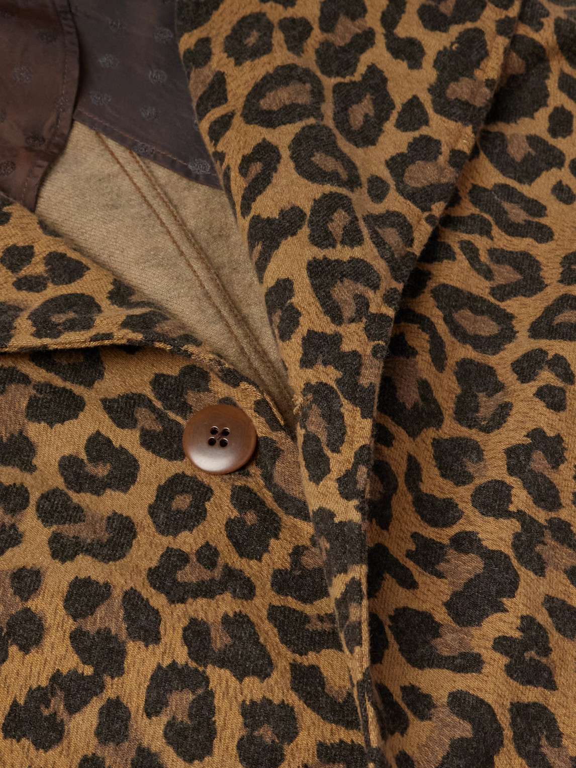 Shop Kapital Cavalier Leopard-print Cotton-blend Twill Coat In Brown