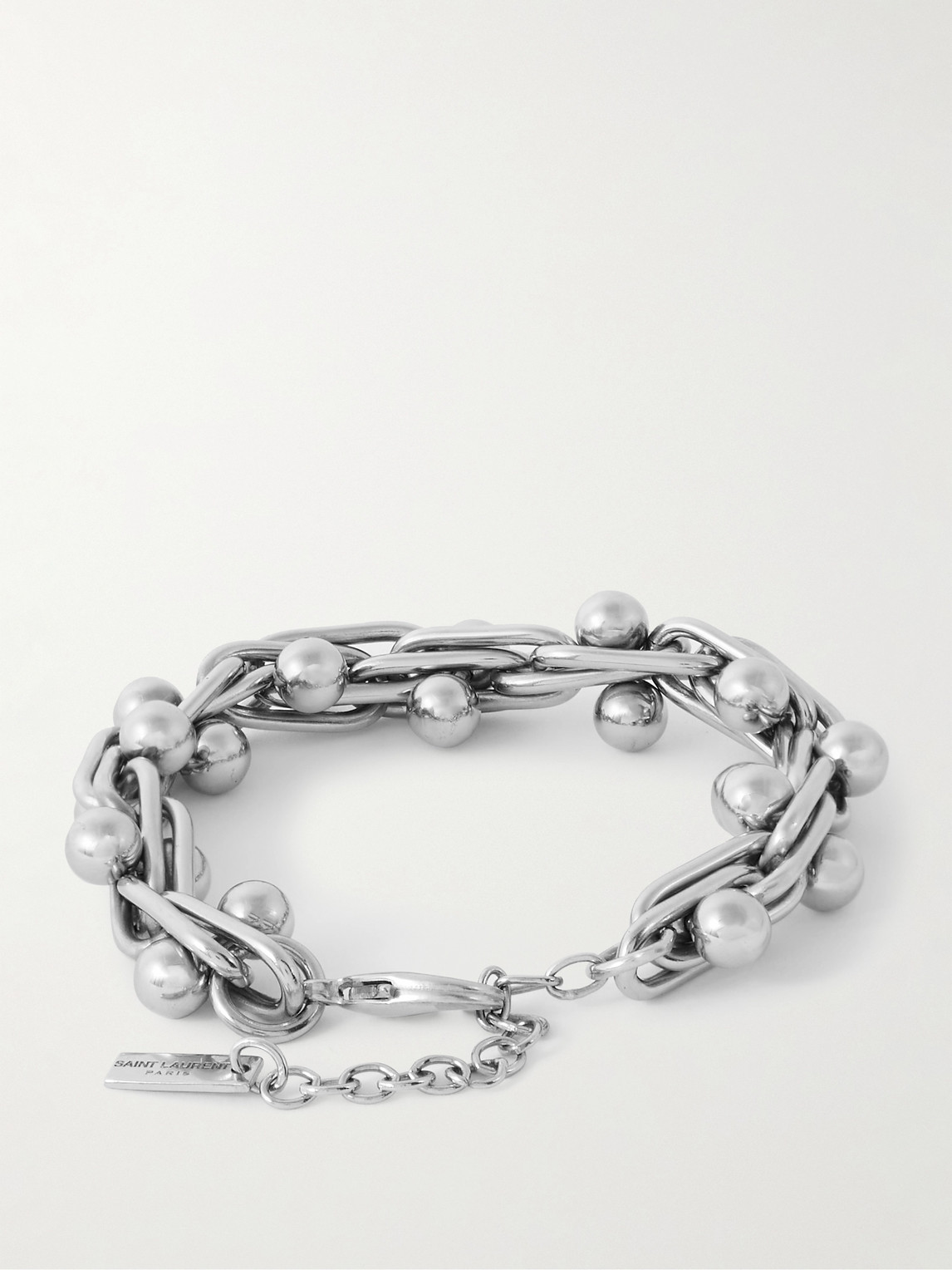 Saint Laurent Silver-tone Chain Bracelet In Silver