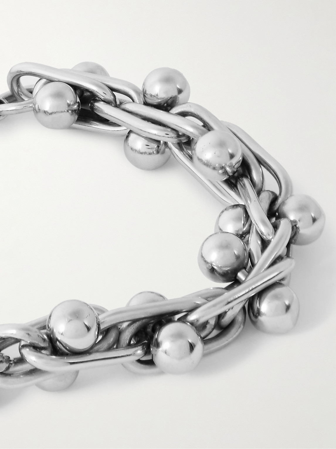 Saint Laurent Silver-tone Chain Bracelet In Silver