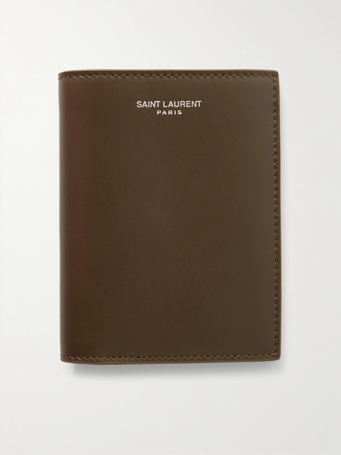 Saint Laurent Logo-Print Leather Bifold Wallet - Men