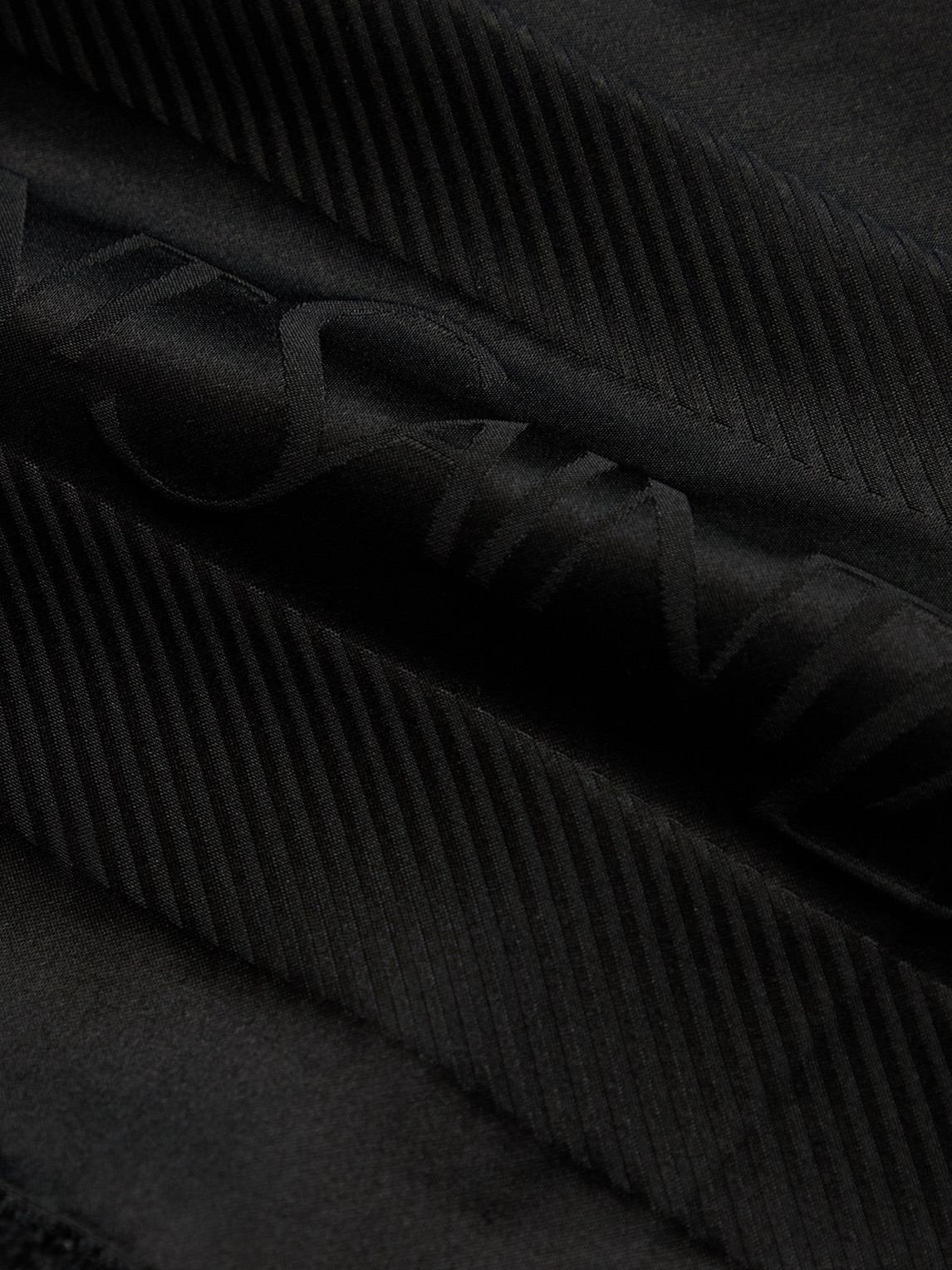 Saint Laurent Logo-jacquard Silk-satin Scarf In Black
