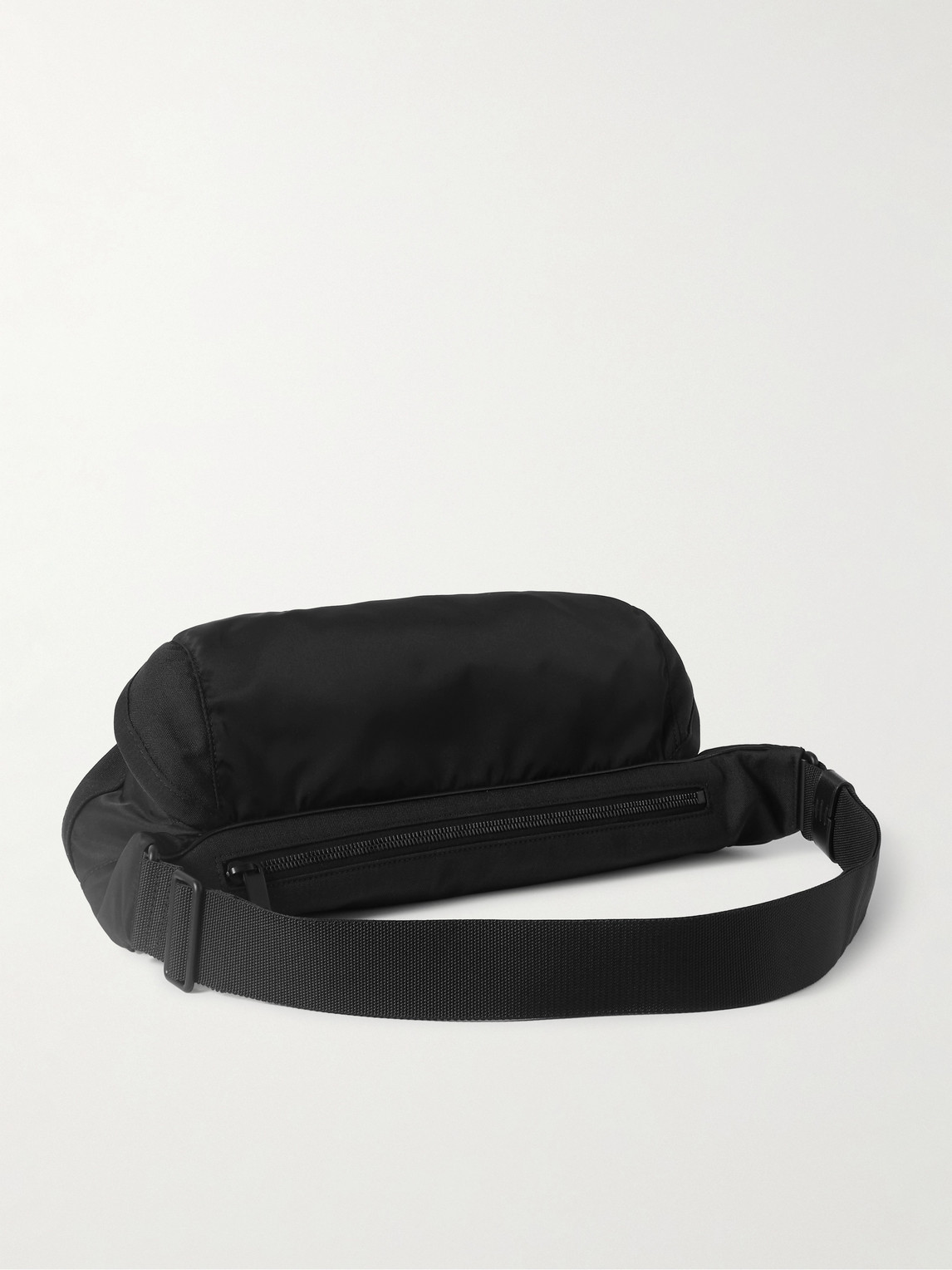 Saint Laurent Logo-embroidered Canvas Belt Bag In Black