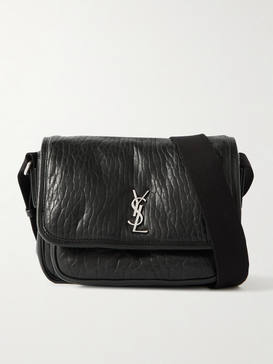 Saint Laurent Niki Small Logo-Appliquéd Textured-Leather Messenger Bag - Men