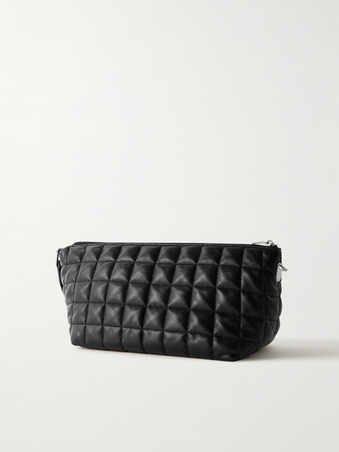 Saint Laurent Quilted Leather Messenger Bag In Black