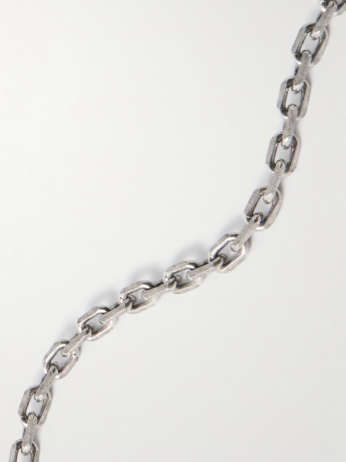 Saint Laurent Burnished Silver-tone Chain Necklace In Silver