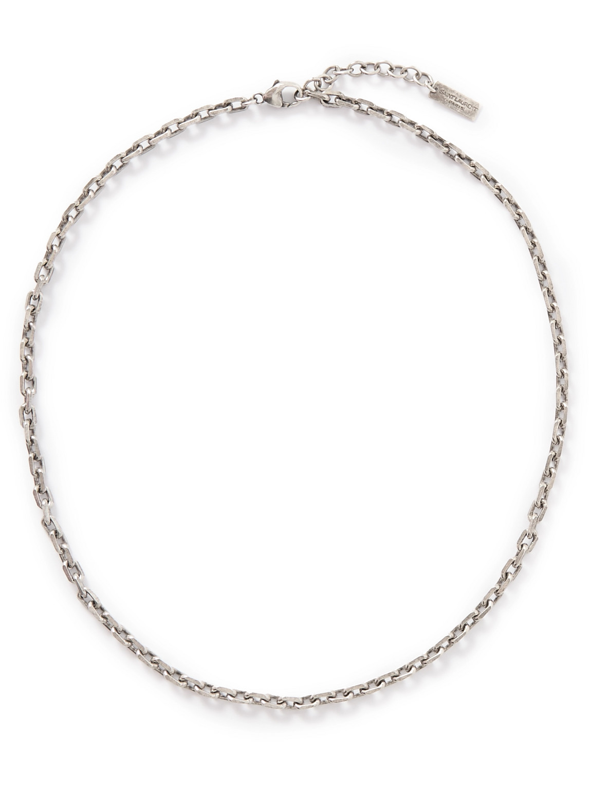 Saint Laurent Burnished Silver-tone Chain Necklace