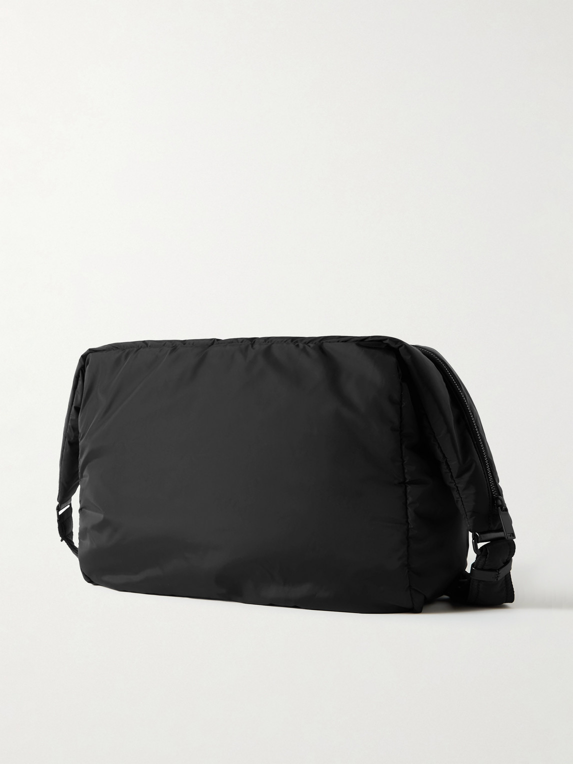 Saint Laurent Leather-trimmed Padded Shell Messenger Bag In Black