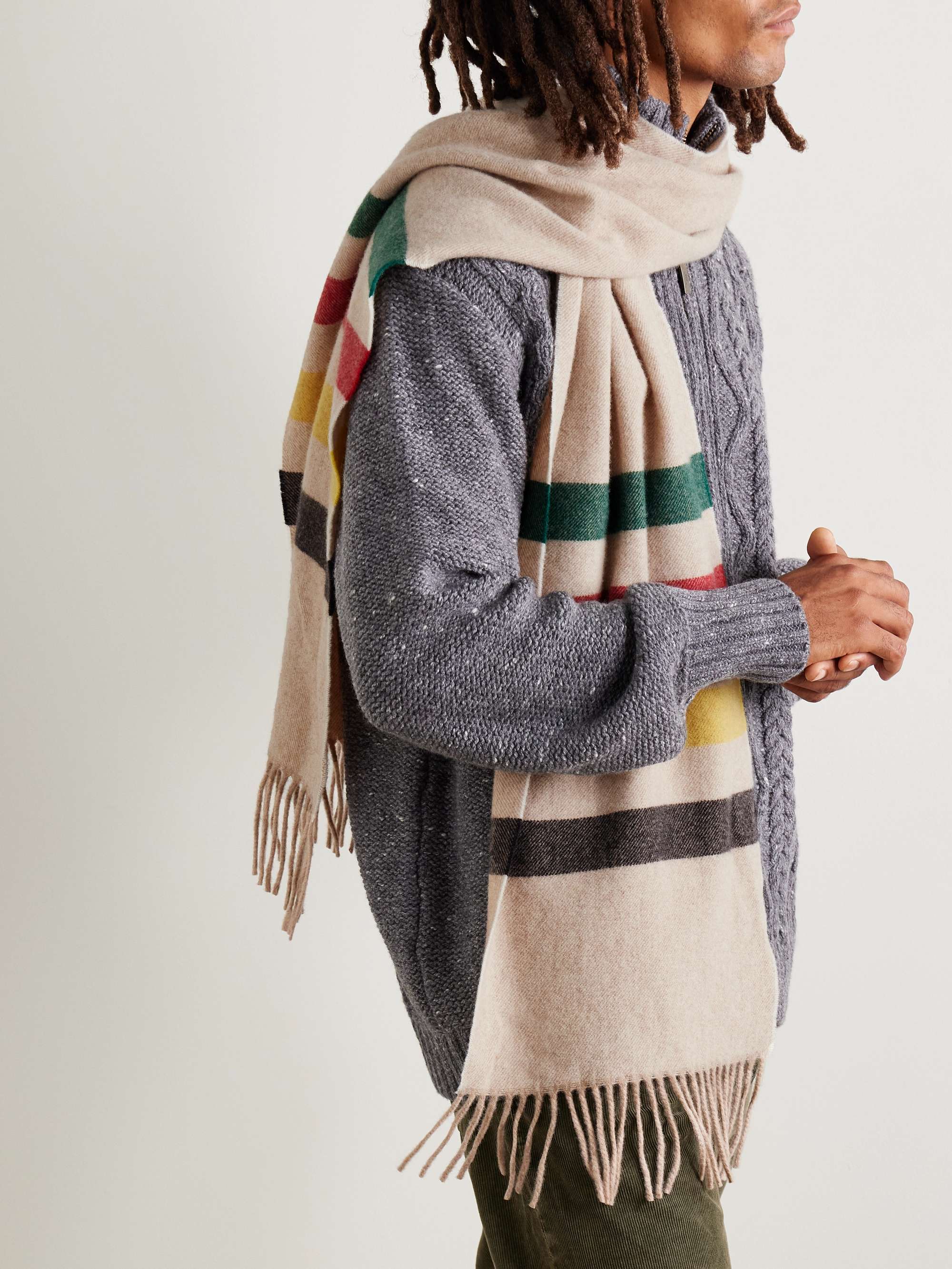 BURBERRY Jacquard Knit Wool and Cashmere Blend Scarf for Men MR PORTER