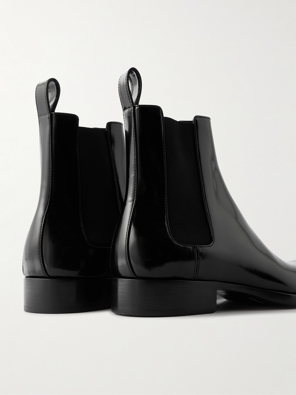 Saint Laurent Vadim Polished-leather Chelsea Boots In Black