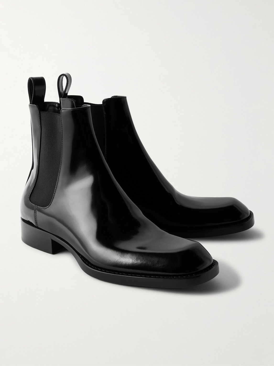 Saint Laurent Vadim Polished-leather Chelsea Boots In Black