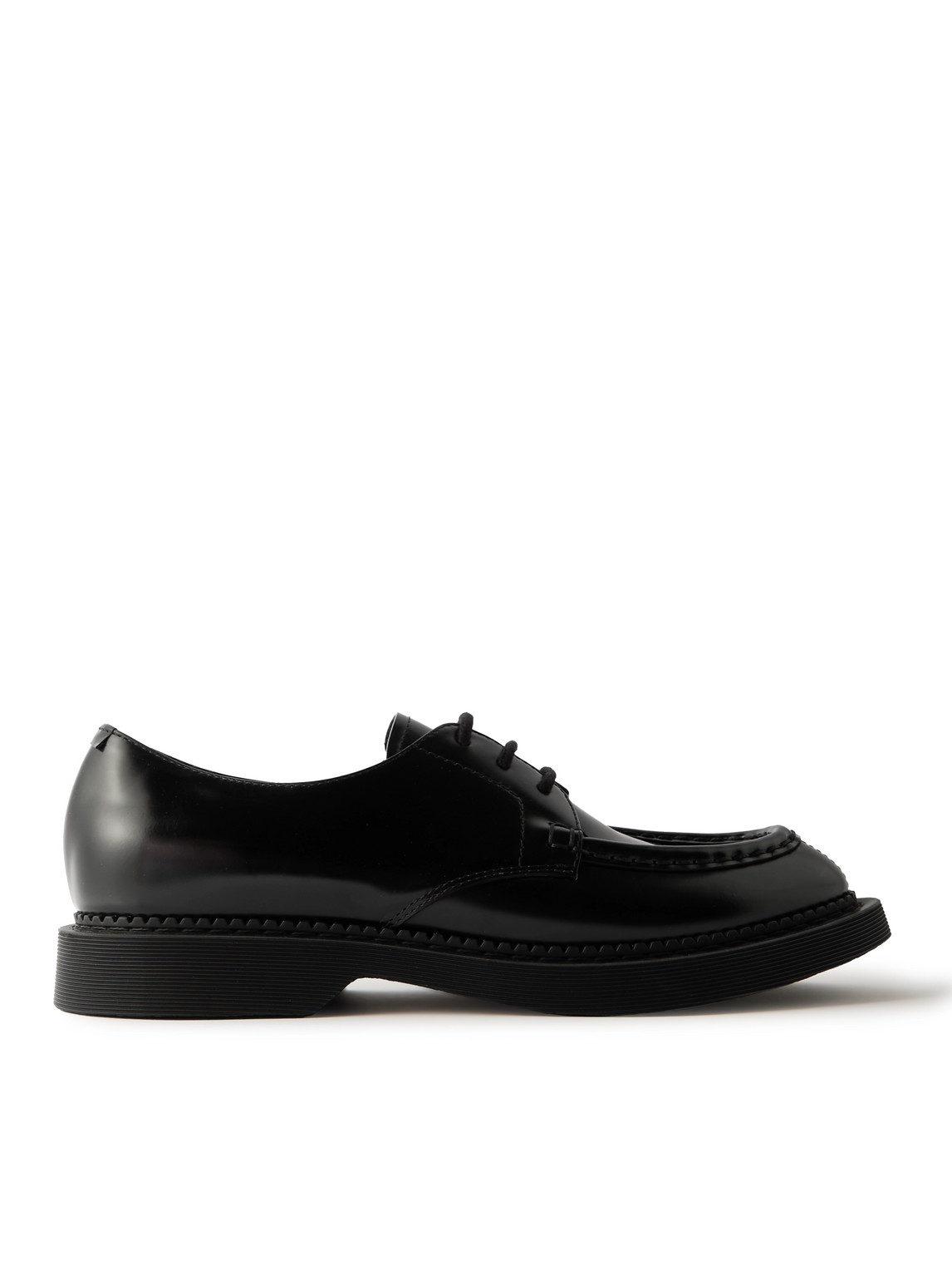 Saint Laurent Wim Polished-leather Derby Shoes In Black