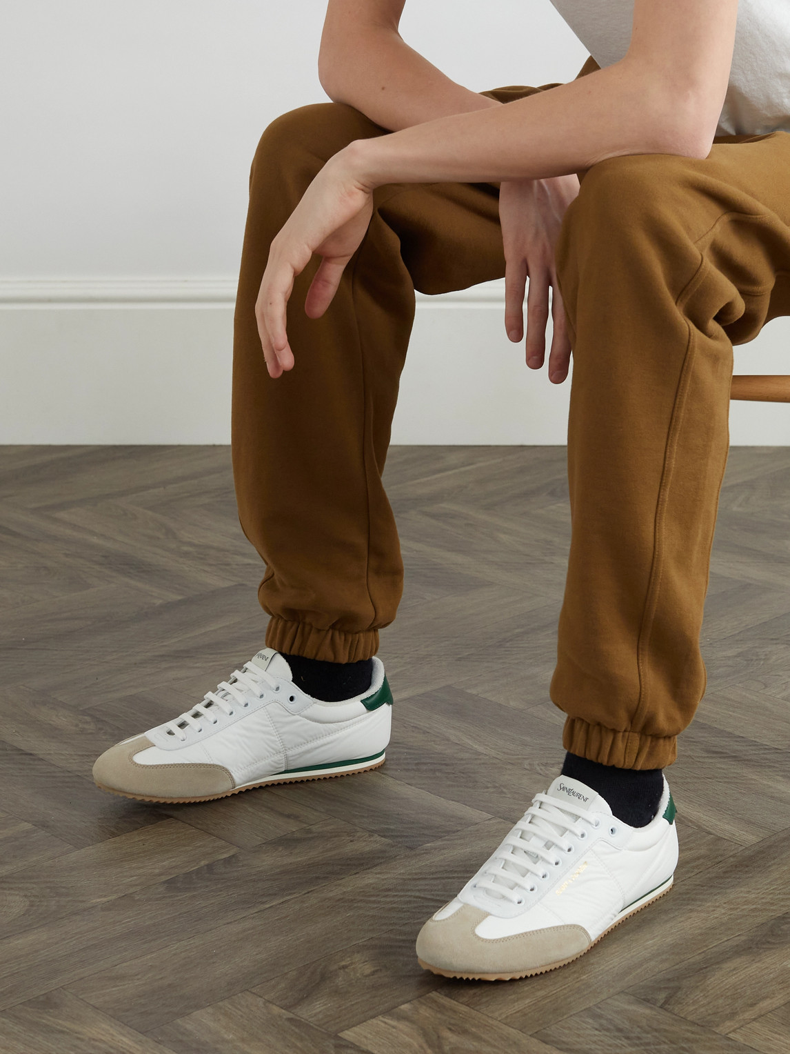 Saint Laurent Aston Sneakers In White