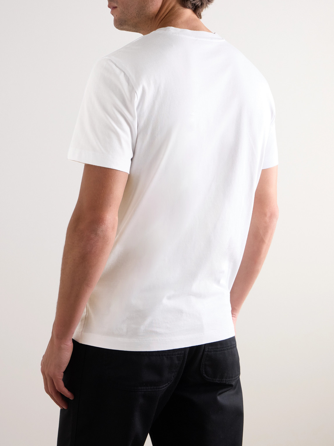 Moncler Logo Cotton Jersey T-shirt In White