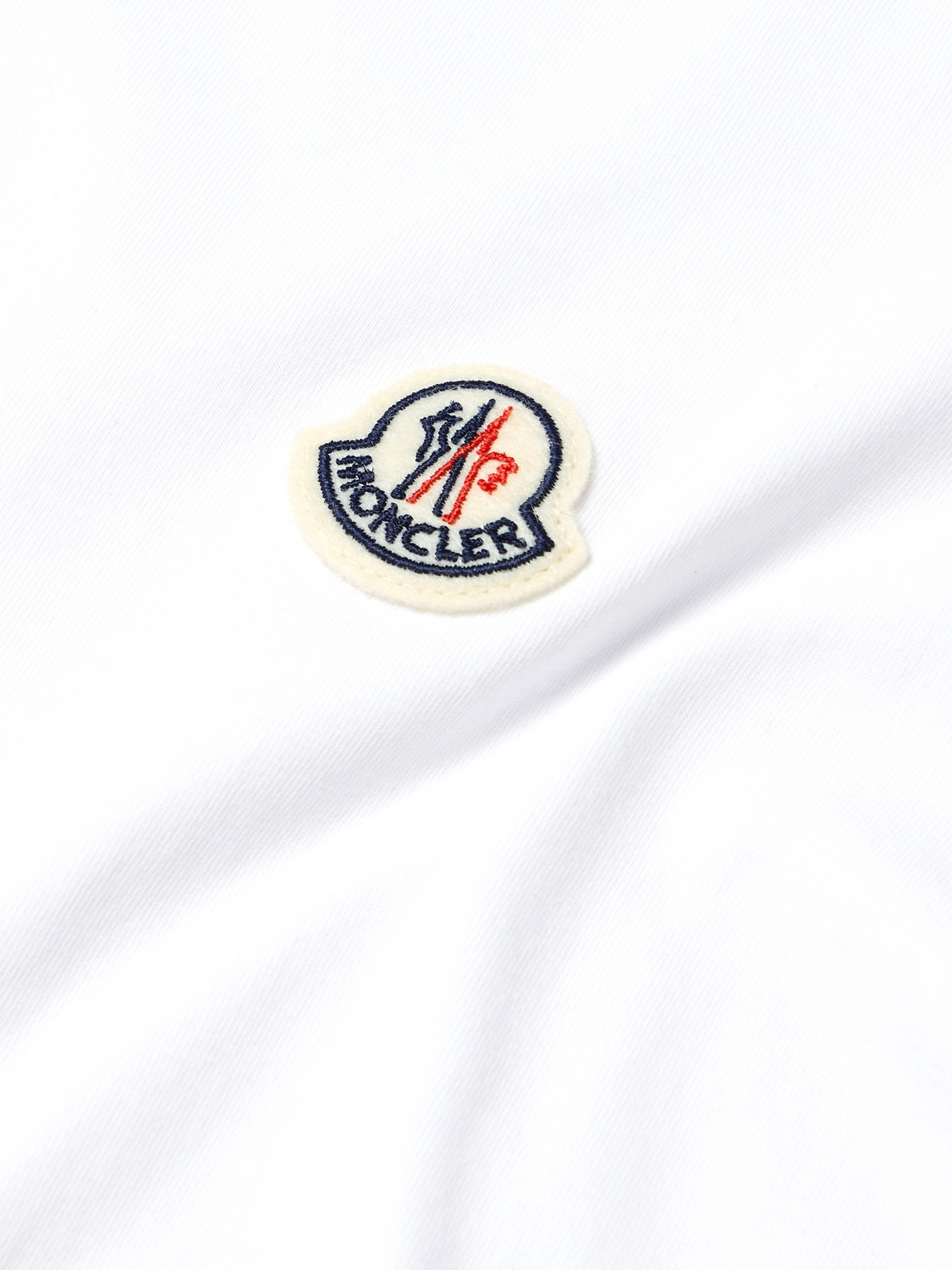 Moncler Logo Cotton Jersey T-shirt In White