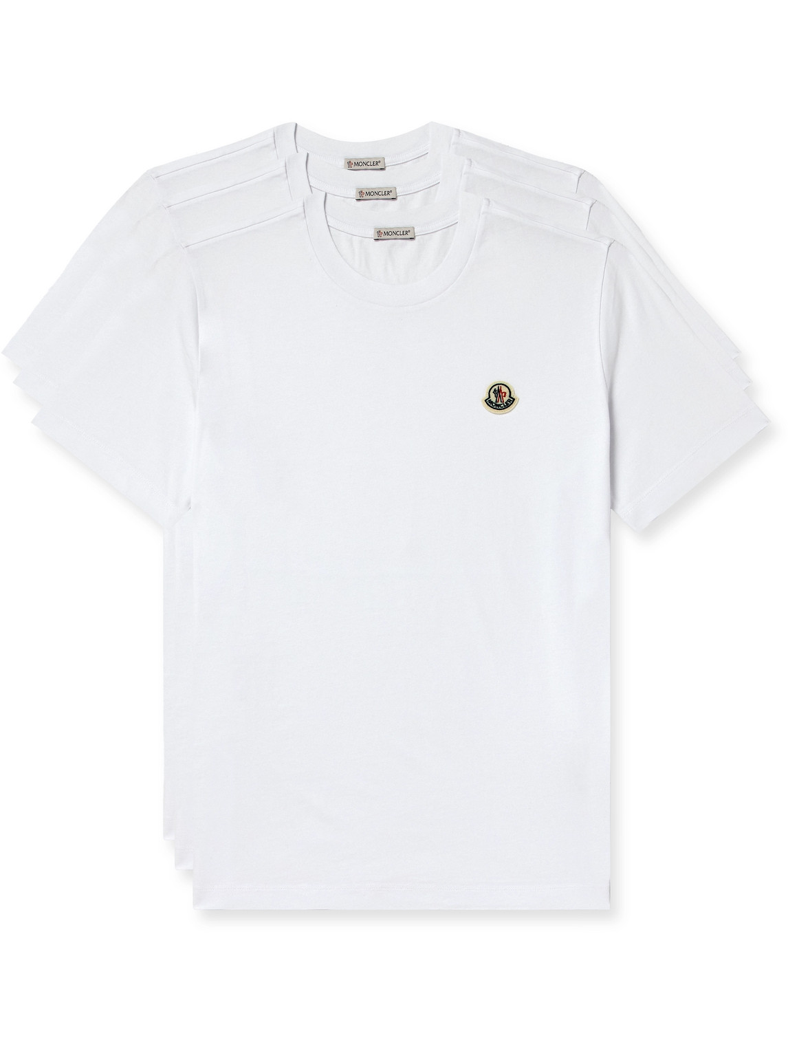 Moncler Logo Cotton Jersey T-shirt In White