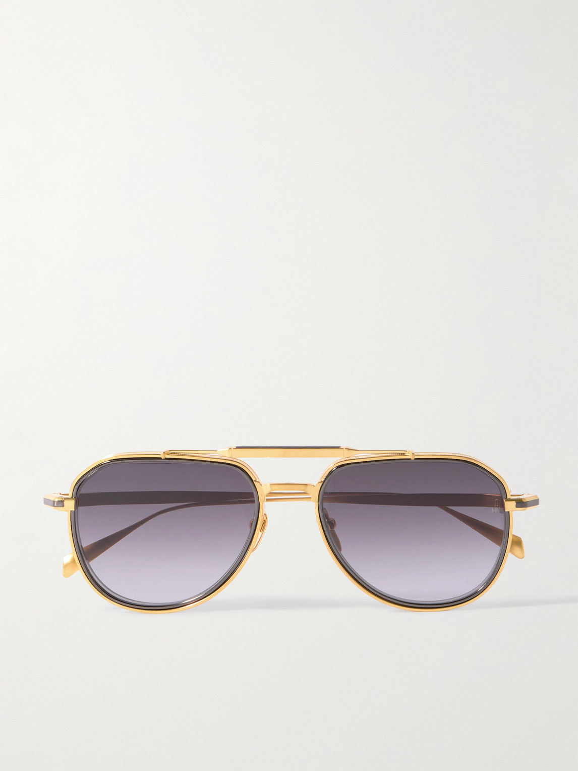 Jacques Marie Mage – Commander Aviator-Style Brushed Two-Tone Beta Titanium Sunglasses