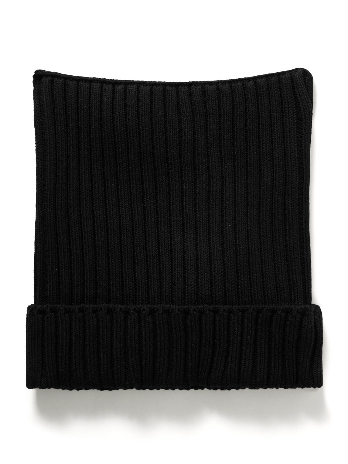 Acne Studios Ribbed Square Beanie In Black