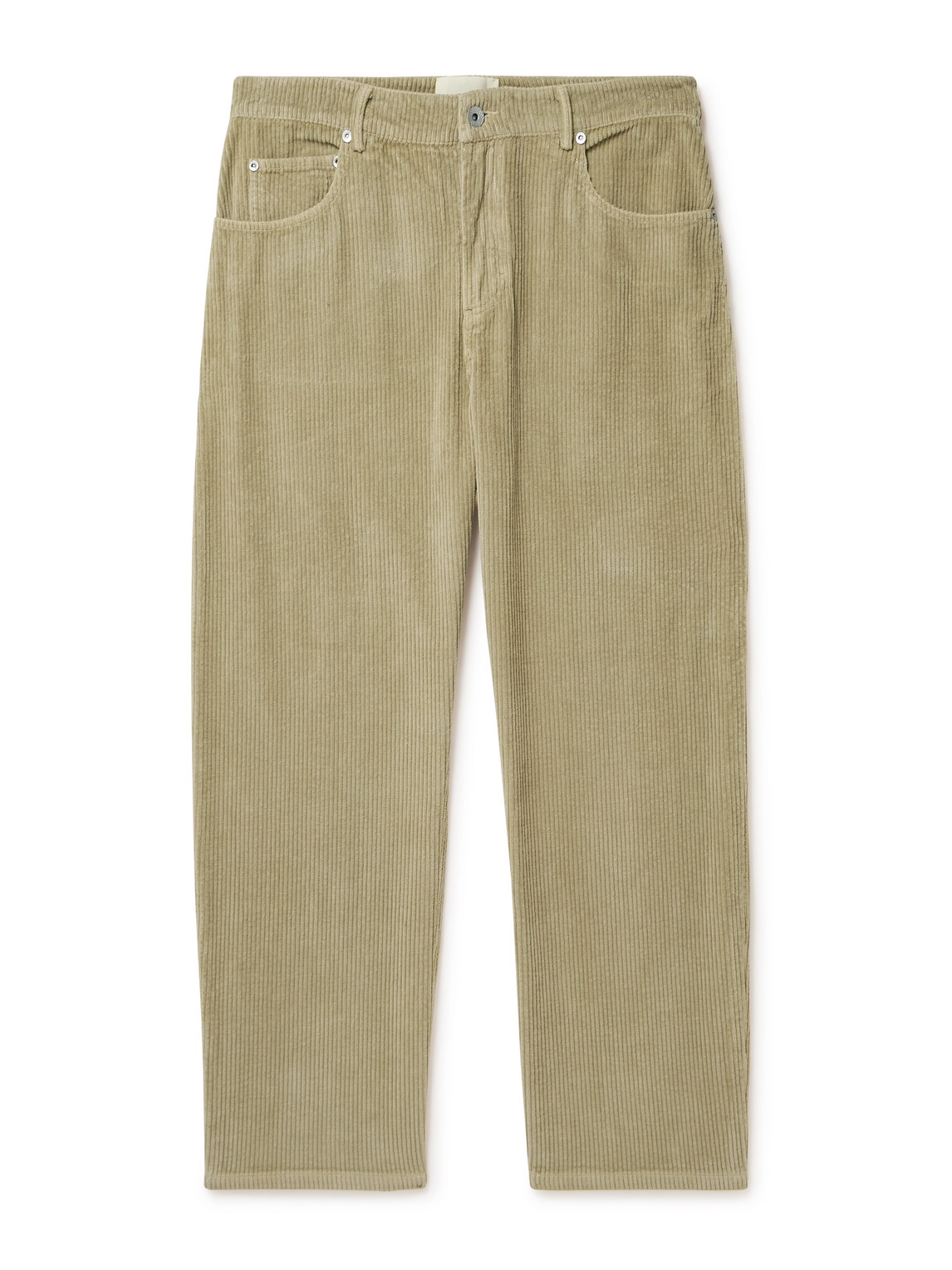 Folk Straight-leg Cotton-corduroy Trousers In Neutrals