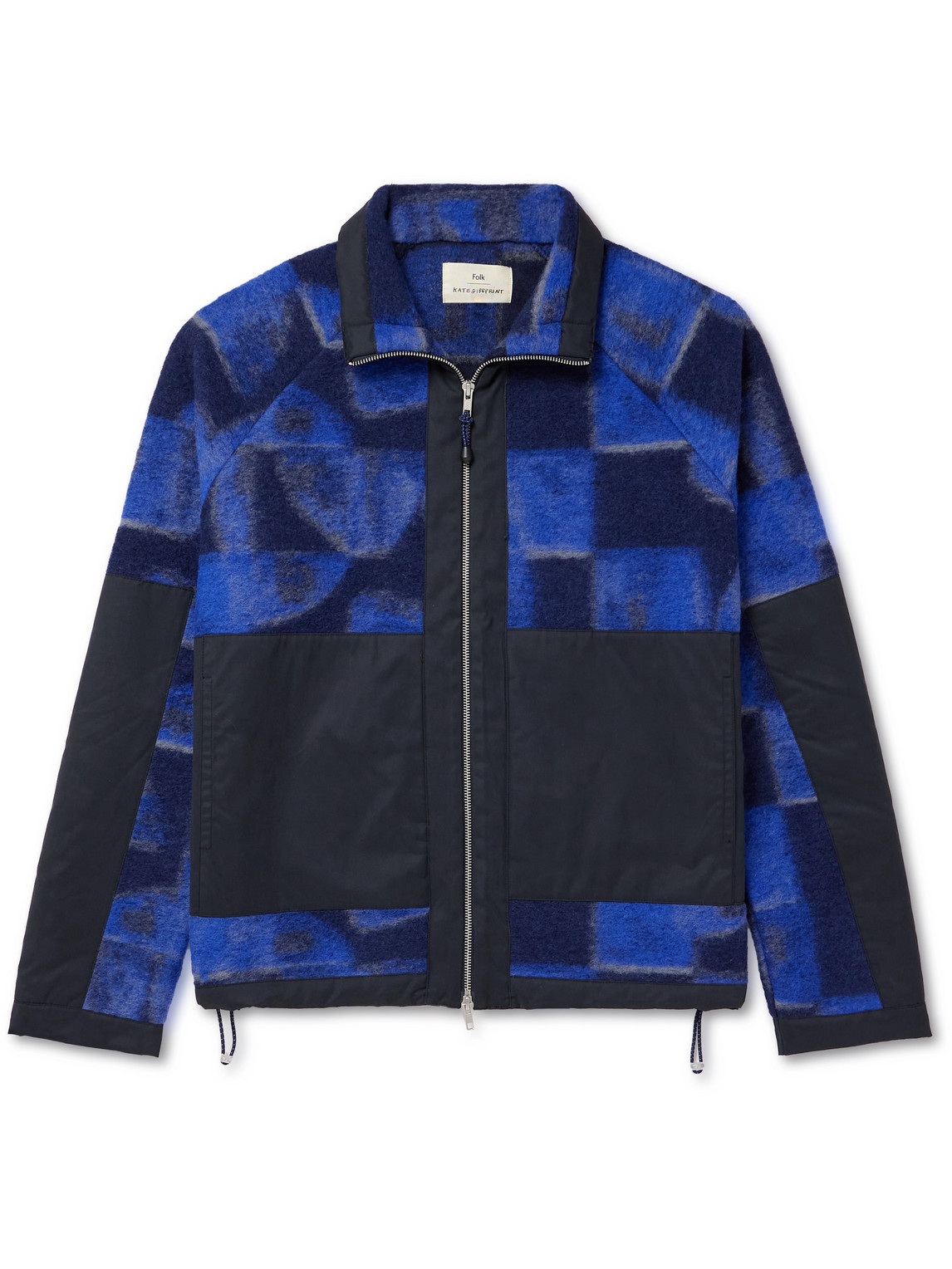 Folk Fk Hammick Patch Shirt In Navy Fabric