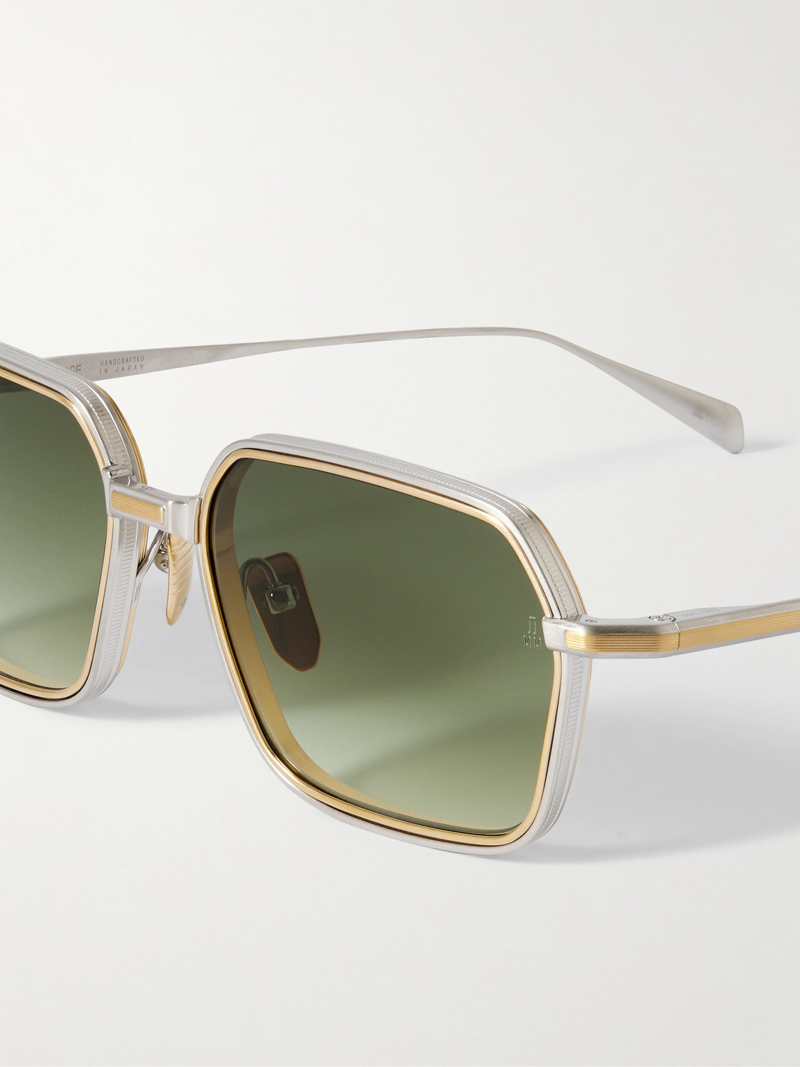 Jacques Marie Mage Admiral Rectangular-frame Titanium Sunglasses In Gold