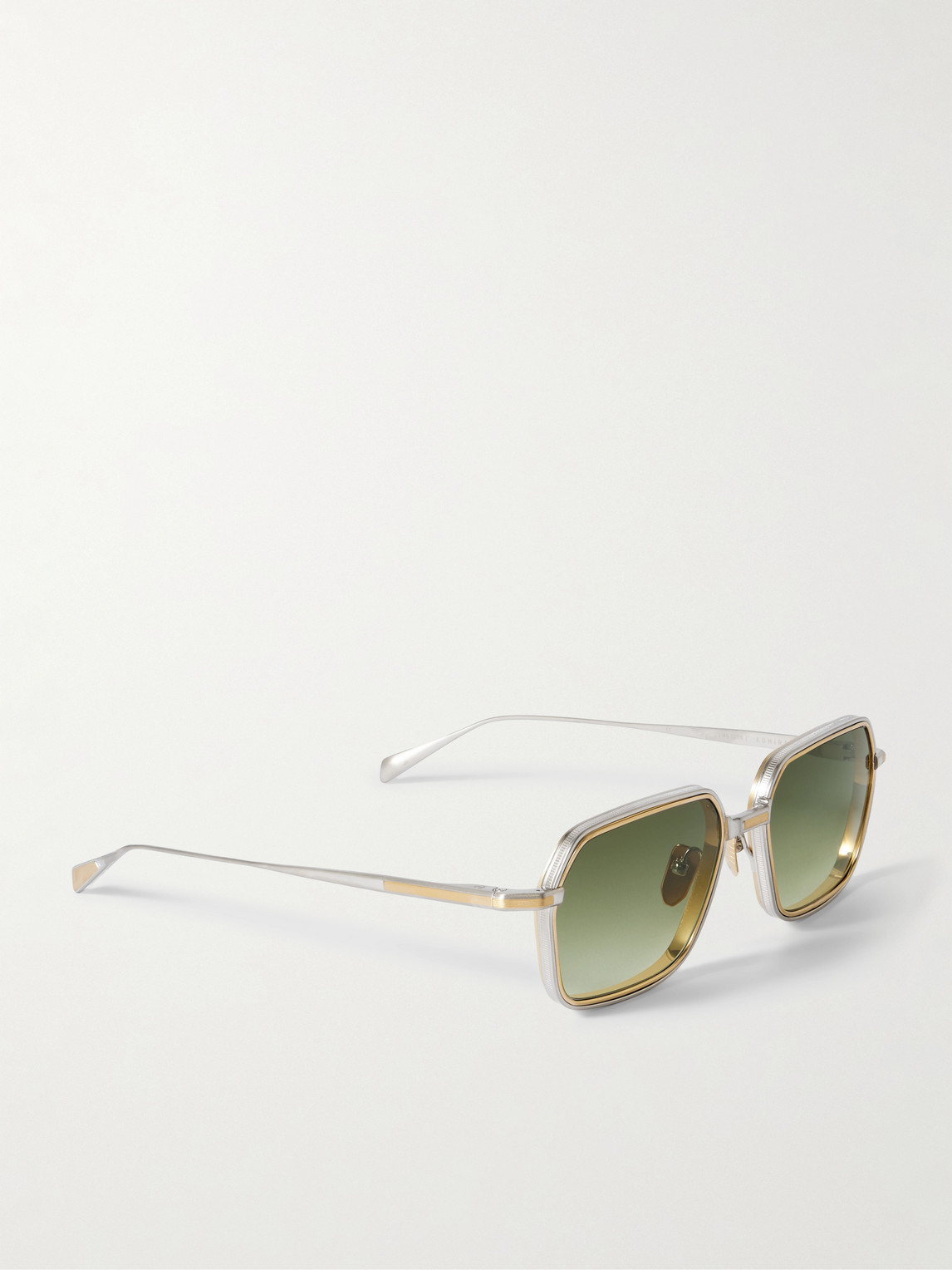 Jacques Marie Mage Admiral Rectangular-frame Titanium Sunglasses In Gold