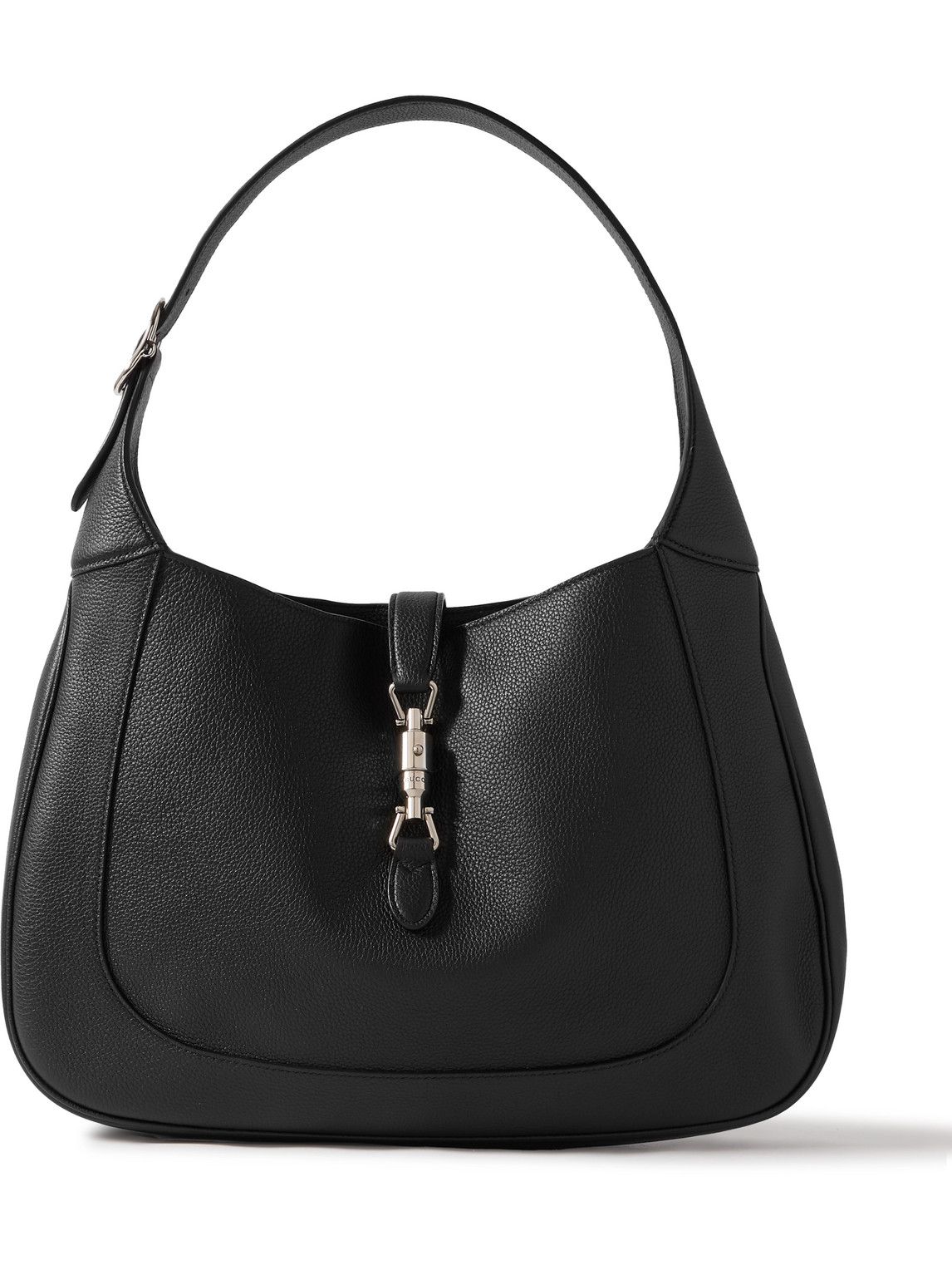Gucci - Jackie Full-Grain Leather Messenger Bag - Men - Black for Men