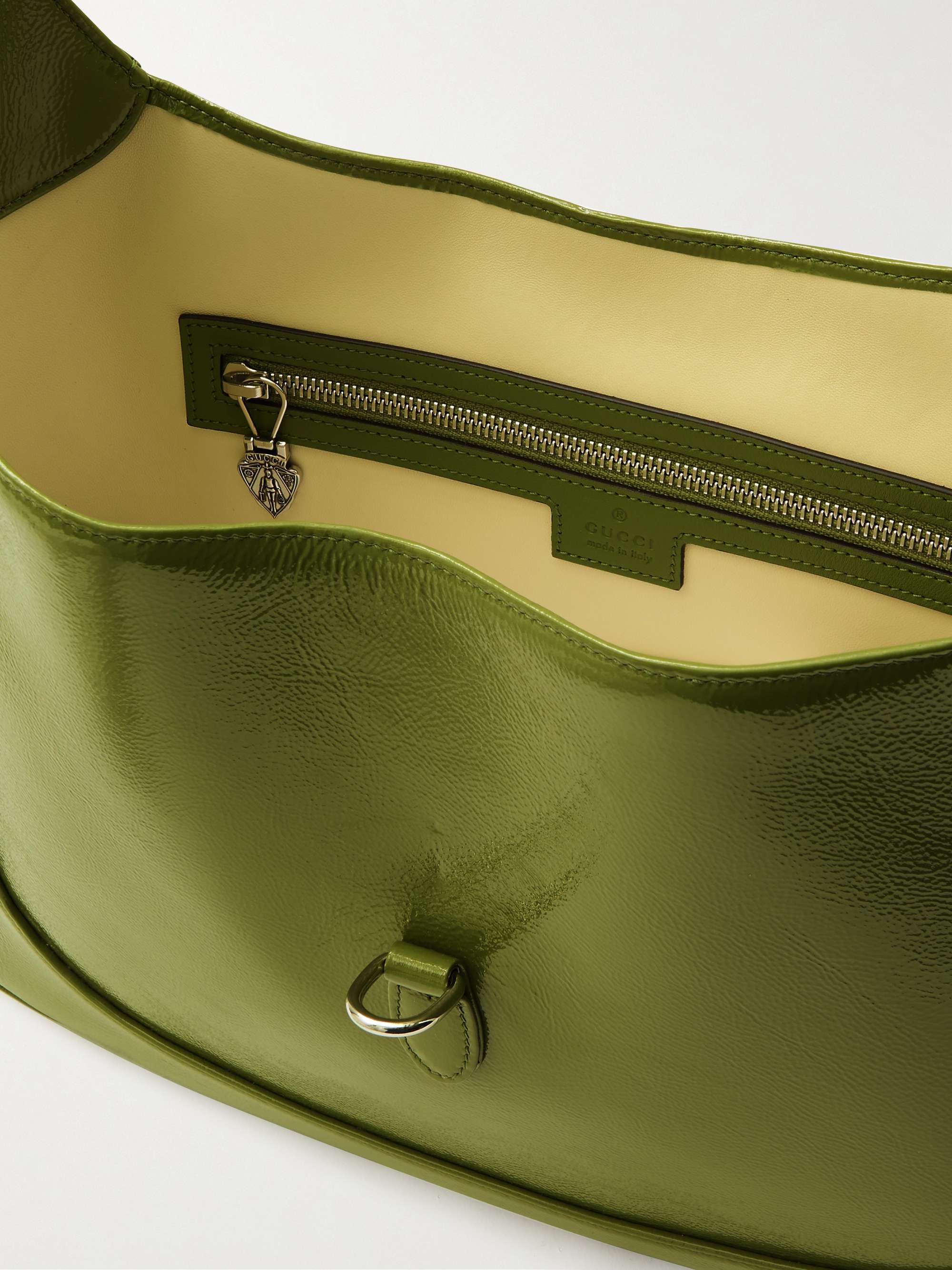【GUCCI】Jackie パテントレザー メッセンジャーバッグ GUCCI Jackie Patent-Leather Messenger Bag for Men | MR PORTER
