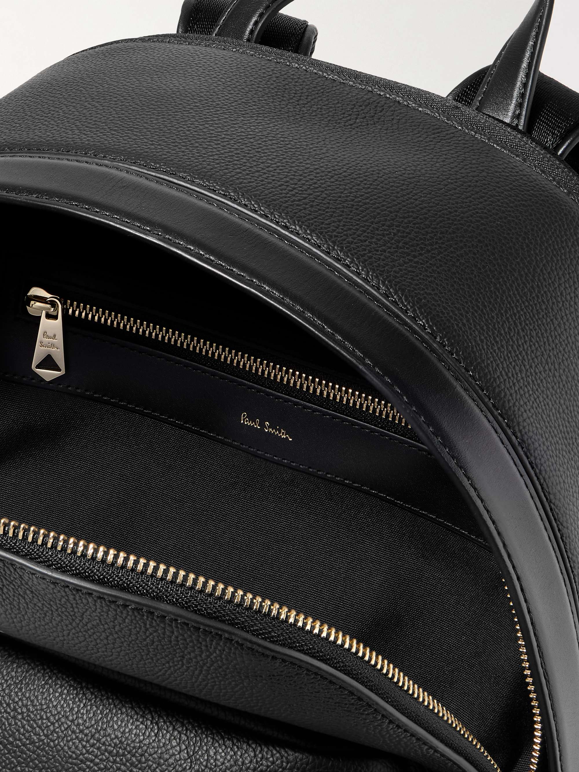 PAUL SMITH フルグレインレザー バックパック メッシュパネル