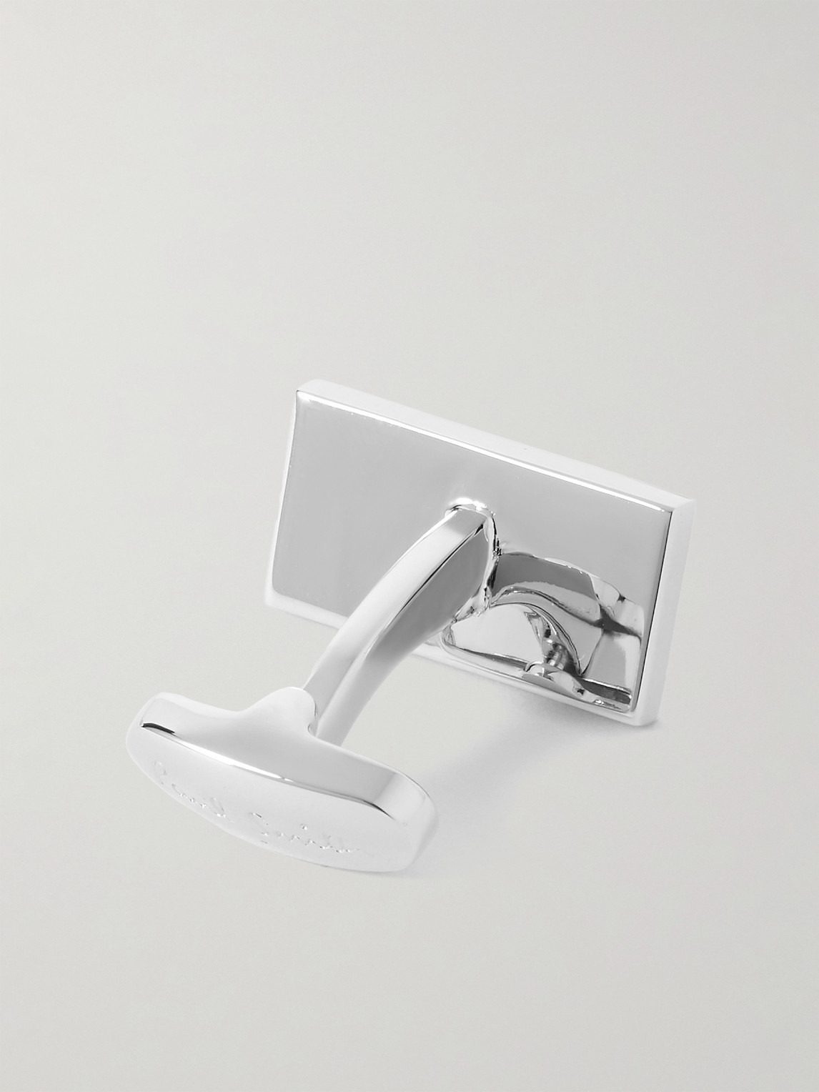 Paul Smith Silver-tone Mother-of-pearl Cufflinks In Silver