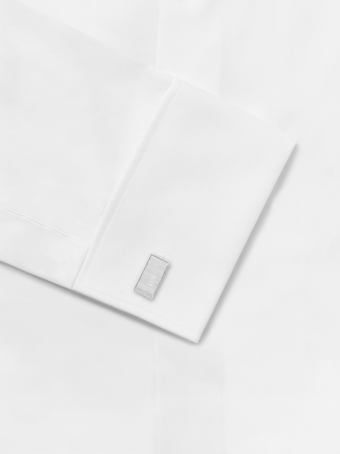 Paul Smith Silver-tone Mother-of-pearl Cufflinks In Silver