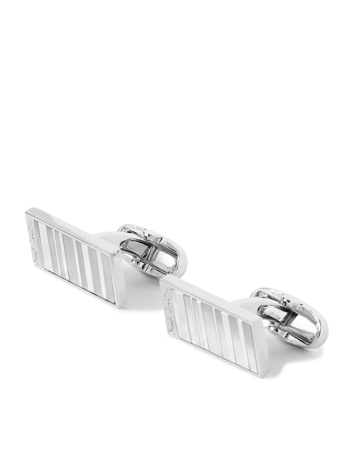 Paul Smith Silver-tone Mother-of-pearl Cufflinks In Metallic
